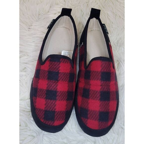 Woolrich Red and Black Buffalo check Women’s Slippers Size 8, (New in Box) - Picture 1 of 10
